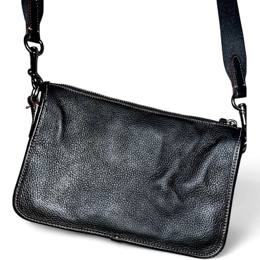 COACH x PEANUTS Black Heritage Convertible Crossbody with Snoopy Motif - Picture 4 of 12
